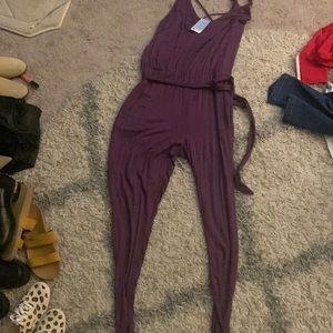 Size large purple bodysuit CiSono with tie at waist